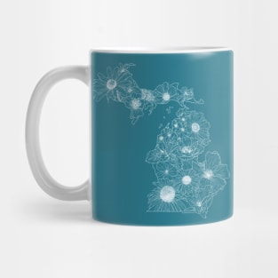 Michigan Flowers (white) Mug